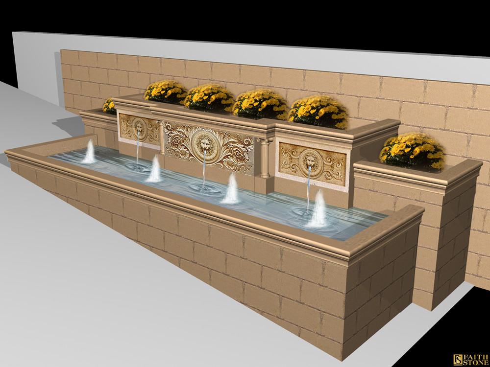 Diseño de representación de fuente de agua