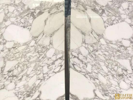 Grey Marble With White Veins Slab